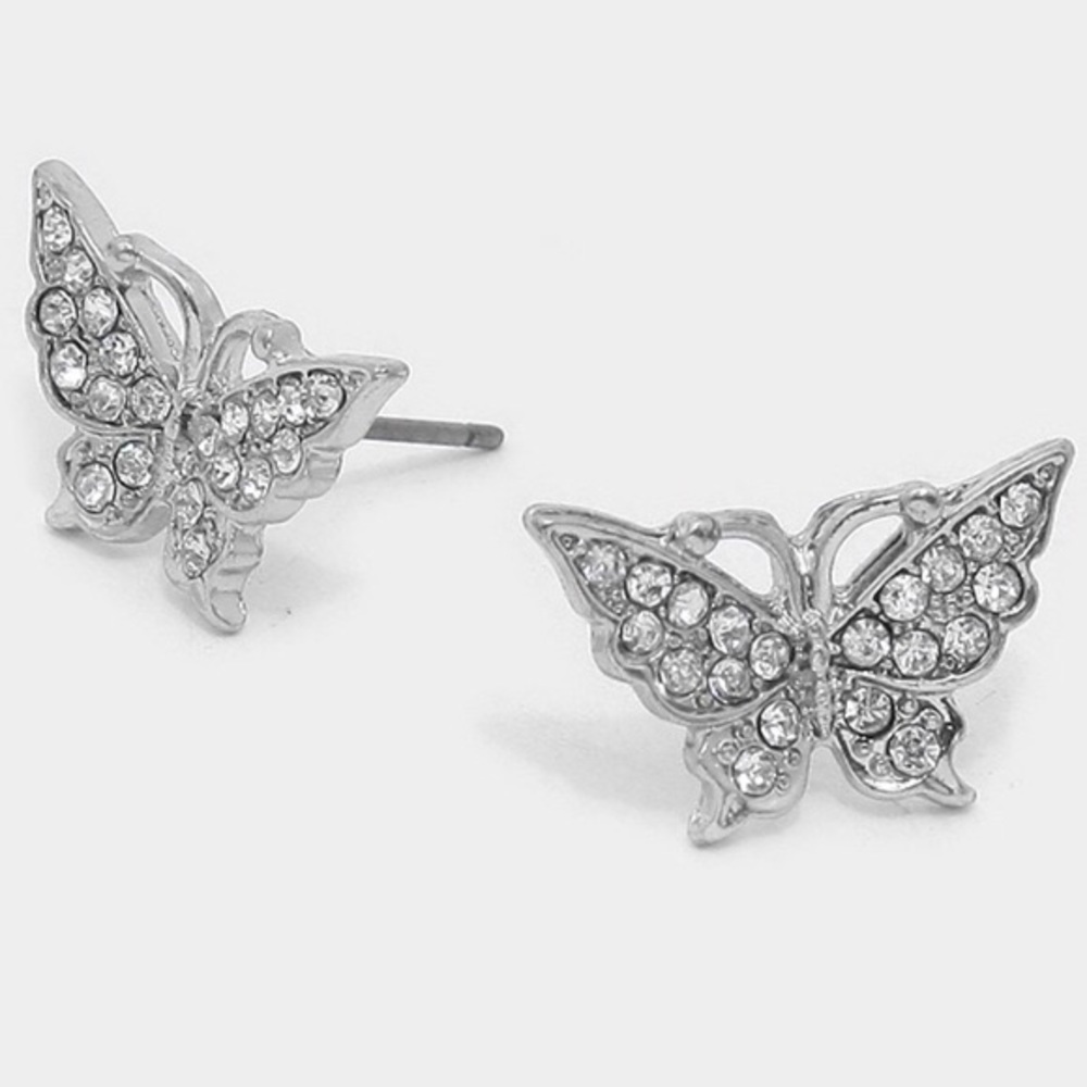 🔴3 for $25🔴 Crystal Pave Butterfly Stud Earrings
